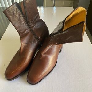 DI FABRIZIO (Rare) Men’s Genuine Leather Custom Handmade Brown Boots Size 8.5